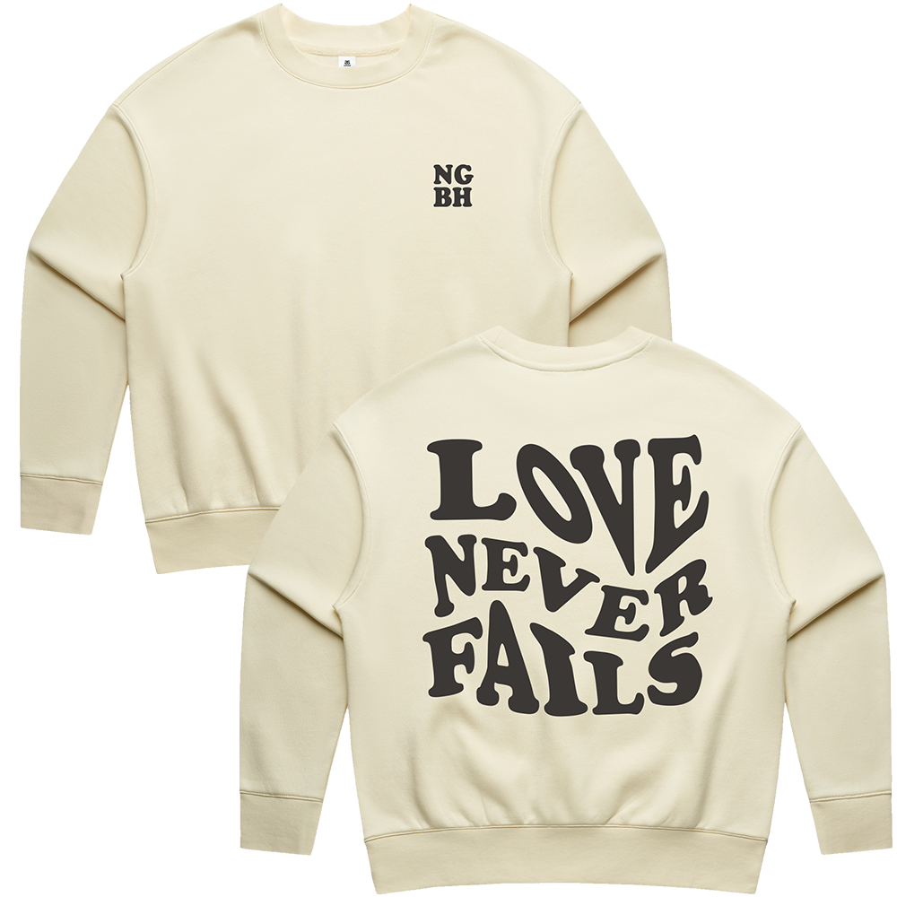 Love Never Fails Crewneck - Butter
